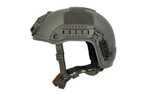 Lancer Tactical Medium - Large Industrial Durable ABS Plastic Constructed Maritime Helmet w/Adjustable 20mm Side Rail Adapter Padding Stickers NVG Shroud Bungee Retention Goggle Clip