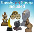 Decade Awards Monster Basketball Trophy - Custom Engraved Beast Mode Basketball Award to Celebrate Court Conquest and Domination - Customize Now (6.75 Inch)