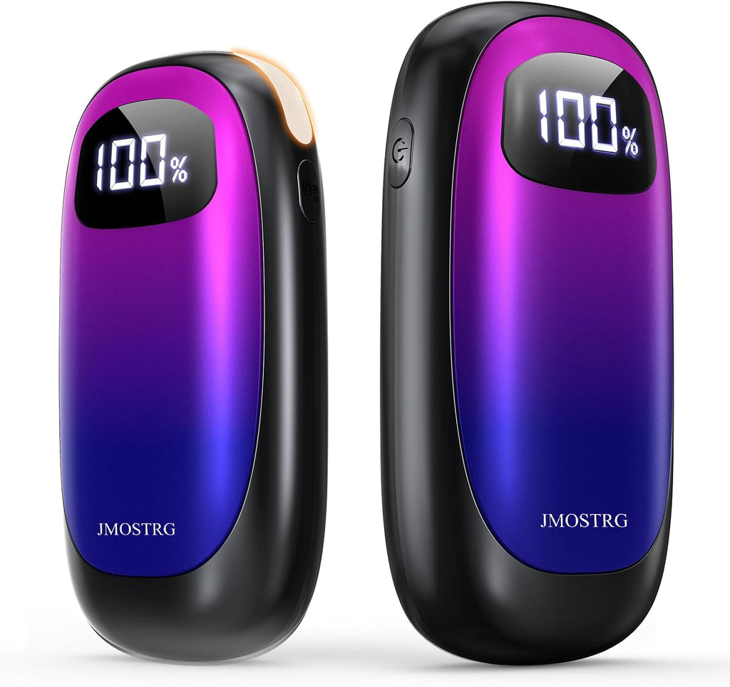 Skiennix Rechargeable Hand Warmers - Dual-Sided Heating with LED Display & Flashlight, Max 127℉, 13Hrs Long Lasting for Outdoor Activities