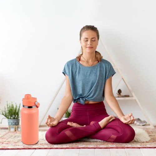 Hydro Flask Replacement Lid - Wide Mouth Top Spout Lid with Handle for 32/40 oz Water Bottles
