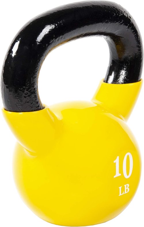 Fitvids Kettlebell - All-Purpose Vinyl Coated Design | Adjustable Weight 5-50 Pounds