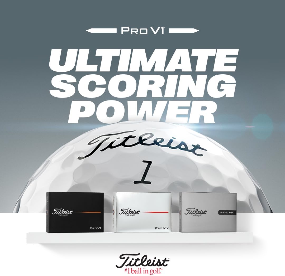 Titleist Pro V1 Golf Balls - Premium Performance & Distance | 12-Pack White