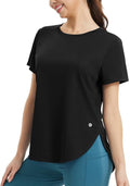 Baleaf Women's Athletic Running Shirts - Quick Dry Loose Fit Workout Tee | UPF 50+ Gym Top