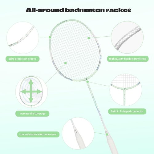 Badminton Racket,Badminton Rackets,Both Offensive and Defensive,Lightweight 75g All Carbon Fiber One-Piece Molded Professional Durable Single Racket,Including 1 Ball Bag
