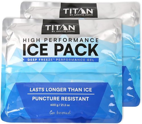 Arctic Zone Titan Deep Freeze Ice Pack | 600g High-Performance, Puncture-Resistant Cold Pack (2 Pack)
