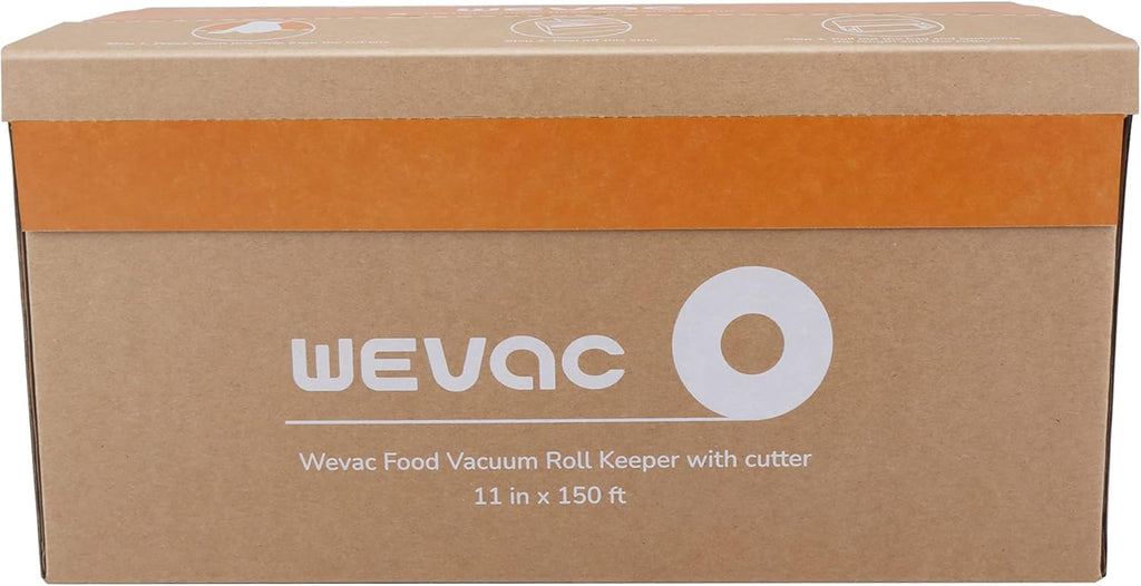 Wevac Food Vacuum Seal Roll - 11” x 150’ with Cutter, BPA Free, Ideal for Meal Prep & Storage