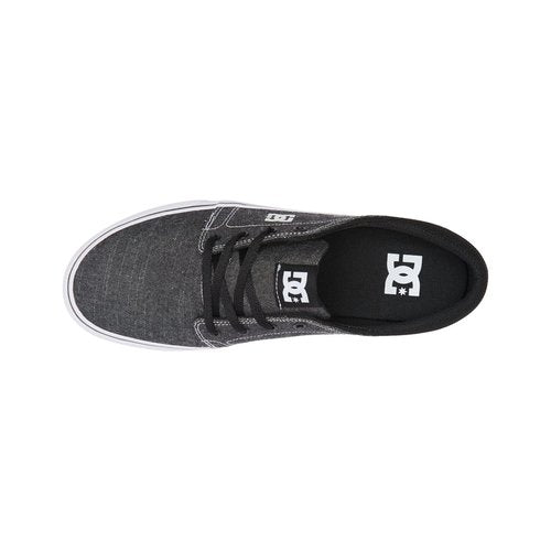 DC Men's Trase TX SE Skate Shoe, Black/White/White, 4.5