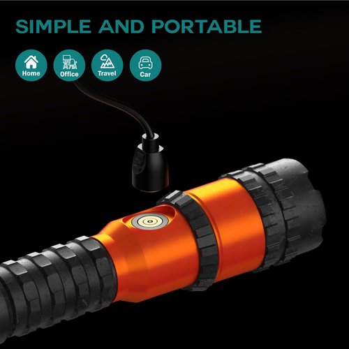 TUSITA Magnetic Charger Cable MagDock Compatible with NEBO Master Series | PowerTac M-Series - 1M, Flashlight Accessories