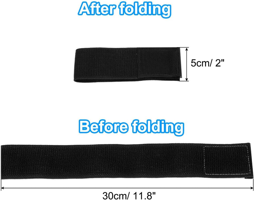 PATIKIL Boot Straps - 2 Pack Elastic Polyester Ankle Straps for Hiking, Fishing & Hunting - 12" Black