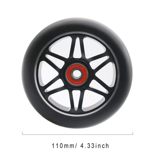 2Pcs 110mm Pro Scooter Wheels with ABEC 9 Bearings Fit for MGP/Razor/Lucky Envy/Vokul Pro Scooters Replacement Wheels