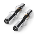 LIONSCOOL 16"/20” Loadable Dumbbells Pairs in Commercial Grade, Heavy Duty Olympic Dumbbell Bar/Handle for Strength Training, Compatible with 2’’ Standard Plates (Silver Chrome, 16 INCH)
