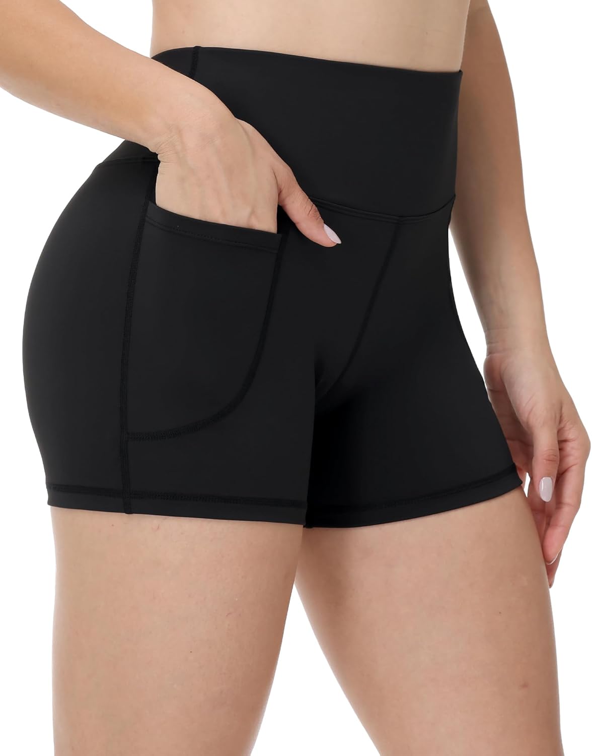 Runhit Biker Shorts for Women - High Waisted Spandex with Pockets | Tummy Control, 8''/5''/3'' Sizes