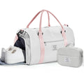 Gym Bag Womens Mens with Shoes Compartment and Wet Pocket Travel Duffel Bag for Women for Plane Sport Gym Tote Bags with Toiletry Bag Waterproof Weekend Overnight Carry on Bag Hospital Holdalls