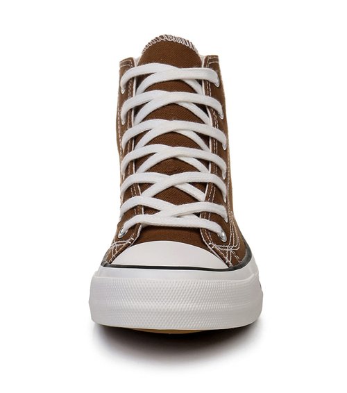 CullForYou Women's Retro Hightop Sneaker Shoe (8.5 M US,Chocolate)