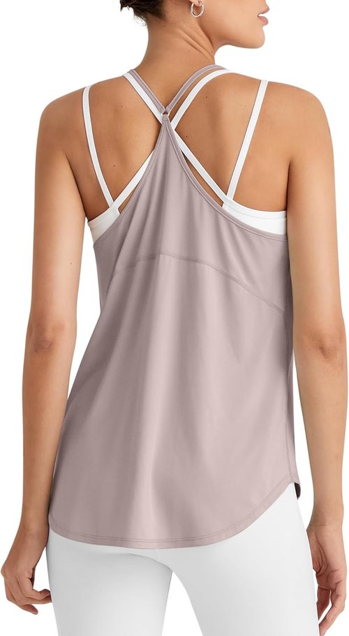 G4Free Athletic Tank Tops for Women - Lightweight Racerback Gym & Pilates Y-Back | Loose Fit Running Top