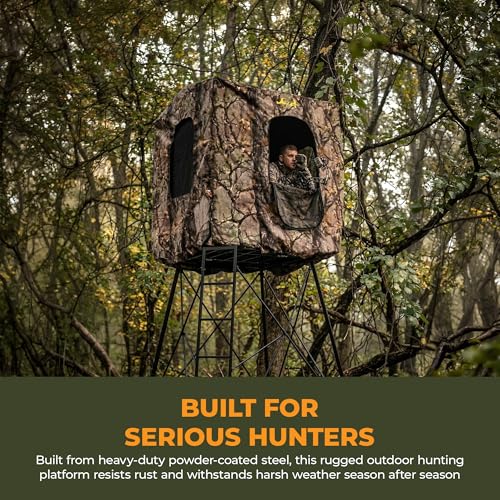 Muddy Steel Ground Blind Platform 65x65 Inches with Trap Door, Supports 500 lbs