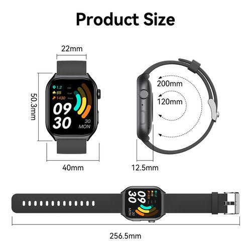 Fitness Tracker for Men Women (Make/Answer Call), 2.0" Smart Watch with 24/7 Heart Rate Blood Oxygen Sleep Monitor, Pedometer, 100+ Sport Modes IP68 Waterproof Activity Tracker for Android iOS