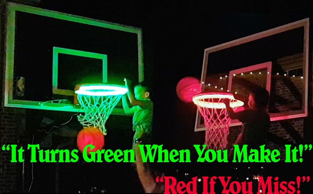 Super Hoop 2.1 Basketball Hoop Light - Interactive Shot & Rebound Sensing Neon LED System