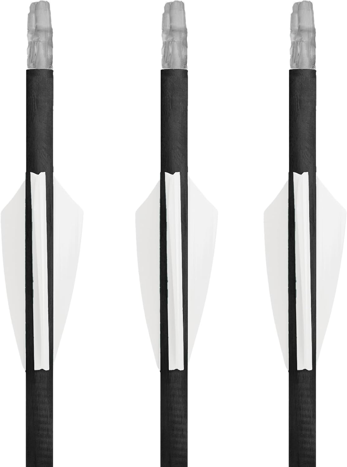 TAC Vanes 1.75" Driver Arrow Vanes - Durable, Lightweight Archery Fletching for Compound & Crossbow | White 36 Pack
