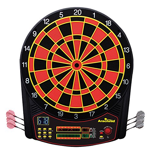Arachnid Cricket Pro 450 Electronic Dartboard - Black/Red, Regulation Size 15.5"