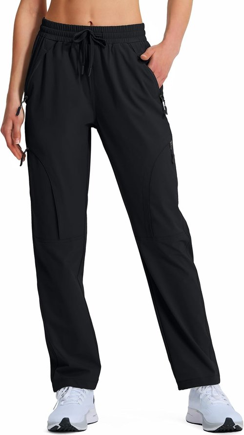 Hugut Women's Hiking Pants - Quick Dry Lightweight Cargo Design | UPF 50 Water Resistant with Zipper Pockets