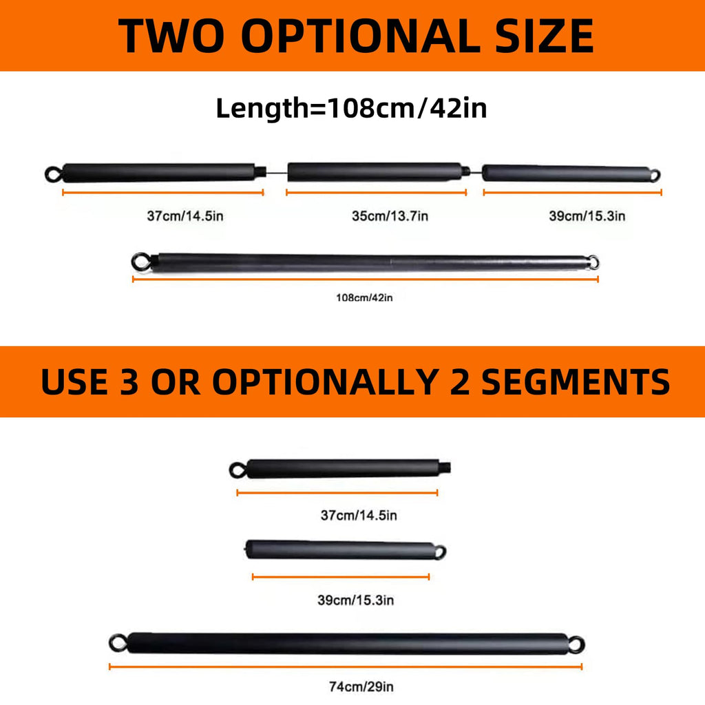 Tuyzhrymlic Resistance Band Bar Adjustable Three Part for Full Body Workout, Pilates Portable Lifting Fitness Bar for Core Muscle Lower Body Strength Exercise Training