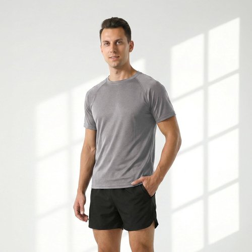 HYCOPROT Men's Quick-Dry Workout T-Shirts - Moisture-Wicking Short Sleeve Athletic Tee for Gym & Running