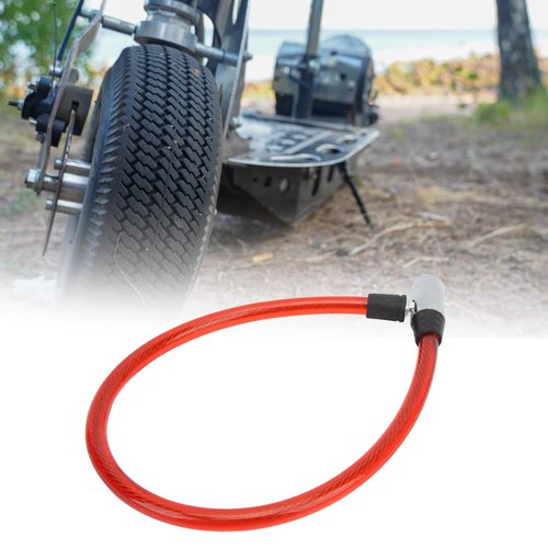 Bike Lock Cable with Key Steel Wire Portable Cable Lock Security Lock for Motorcycle Gate 3 Colors