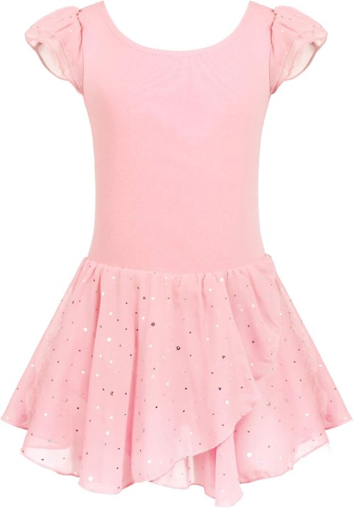 Arshiner Girls Ballet Dance Dress - Ruffle Sleeve Tutu Leotard in Vibrant Colors