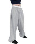 Landtown Men's Baggy Lounge Pants Cotton Sweatpants with Elastic Drawstring Waist with Pockets, Light Grey