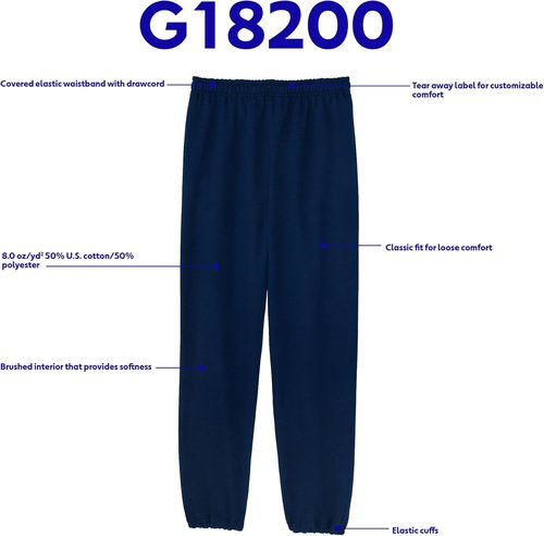 Gildan Fleece Sweatpants - Comfortable Elastic Bottom Design | Perfect for Relaxation and Casual Wear