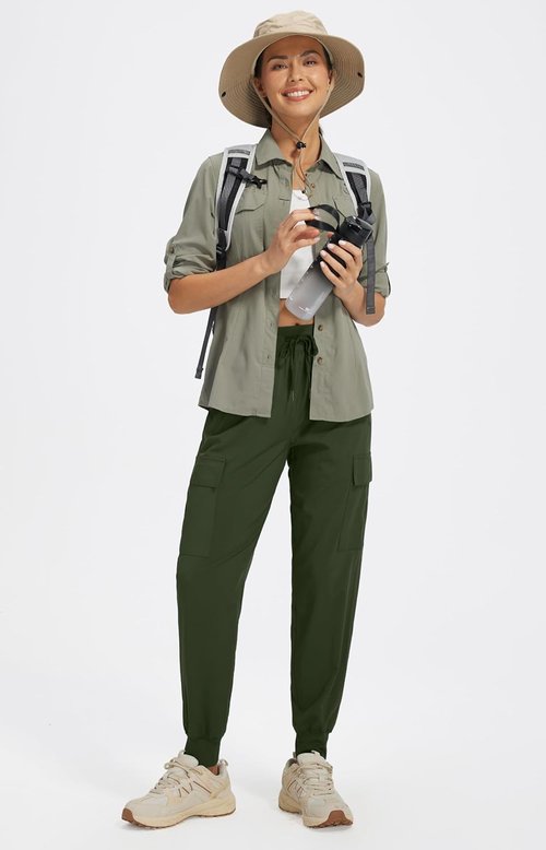 Libin Women's Cargo Joggers - Lightweight Quick-Dry Hiking Pants for Casual Travel | Versatile Comfort