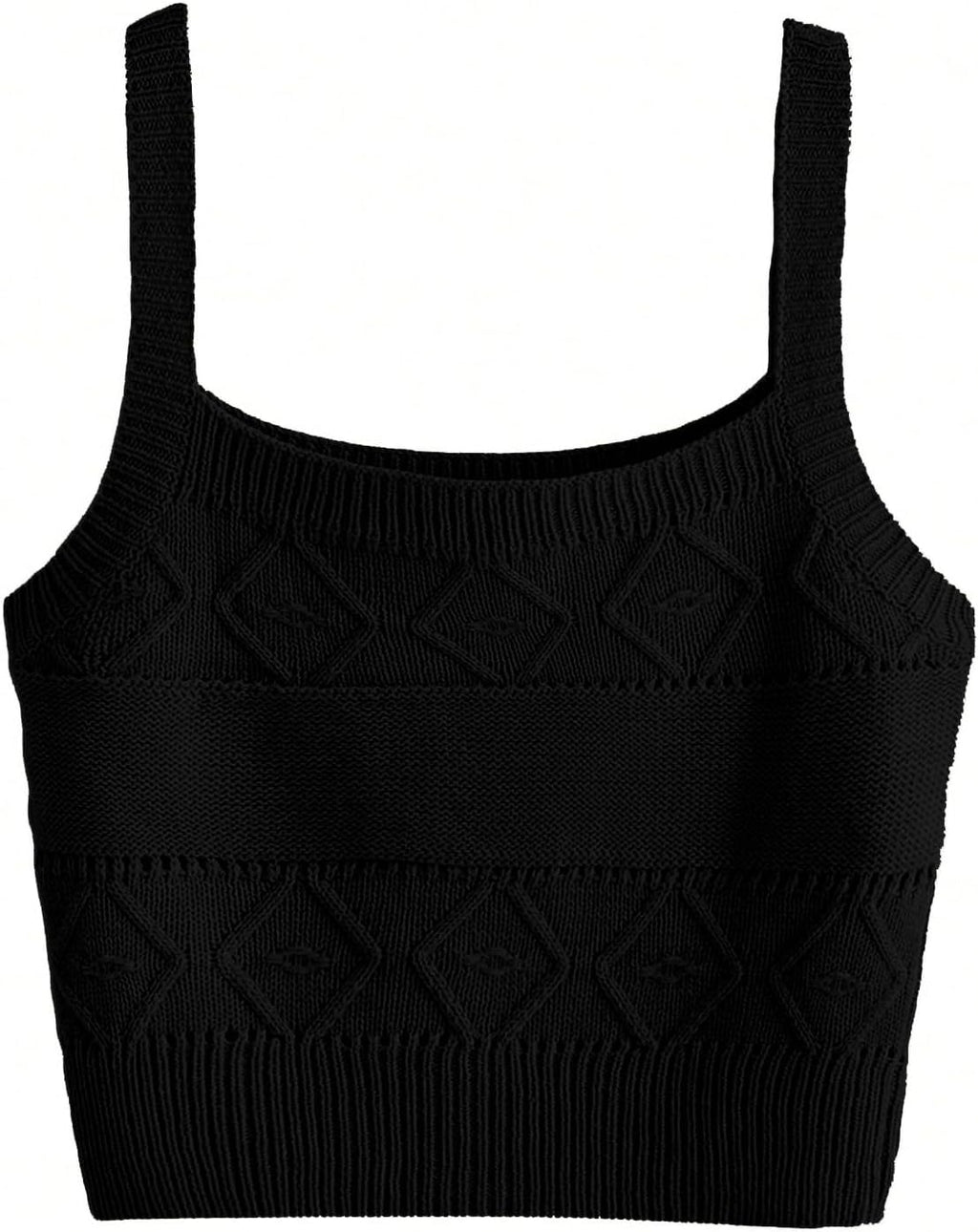 SweatyRocks Women's Sleeveless Crop Tank Top - Solid Knit Design for Comfort and Style