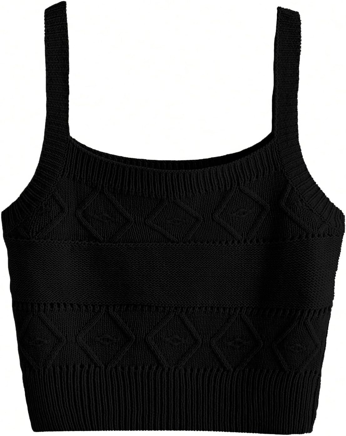 SweatyRocks Women's Sleeveless Crop Tank Top - Solid Knit Design for Comfort and Style