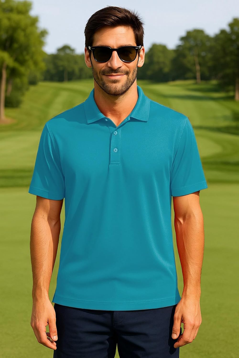 Skiennix Golf Shirts for Men - Dry Fit Short Sleeve Polos in Regular & Big/Tall Sizes
