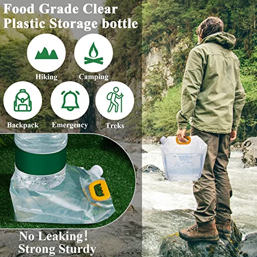 50 Pack Collapsible Water Bags 1.3 Gallon Water Storage Bladders for Camping & Outdoor