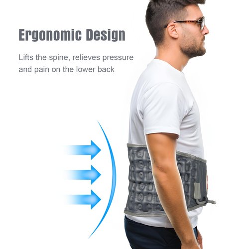 Oramuon Decompression Belt for Lower Back Pain Relief and Lumbar Support, Spinal Decompression Belt for Woman and Men, One Size Fits 29-49 inches Waist, Decompression Back Brace for Sciatica (Blue)