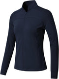 BGOWATU Women's Lightweight Workout Jacket - Zip-Up Athletic Jacket with Thumb Holes for Comfort