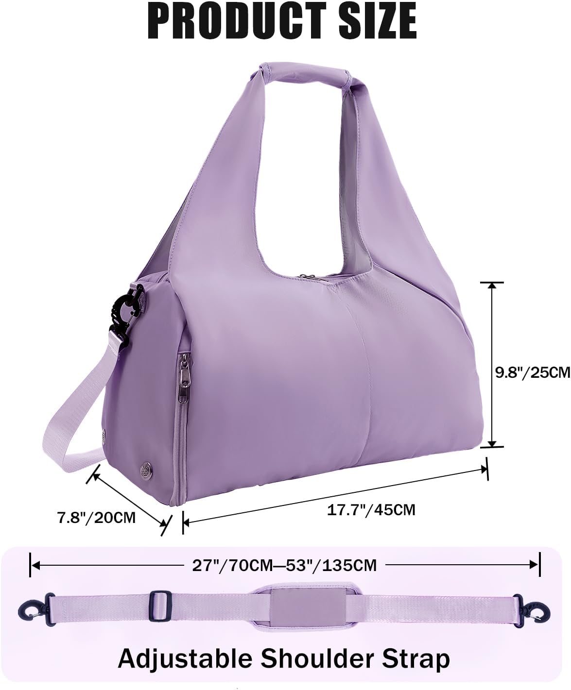 RHDZO Gym Bag for Women - Versatile Yoga Mat Bag with Shoe Compartment & Wet Pocket | Stylish Weekender Bag