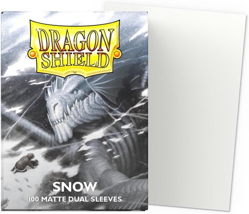 Dragon Shield | Dual Bundle of Perfect Fit & Snow Matte Sleeves | 2X 100 CT - Smooth, Tough Protection for TCGs