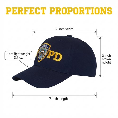 Artisan Owl NY Police Department-Inspired Baseball Cap, Blue