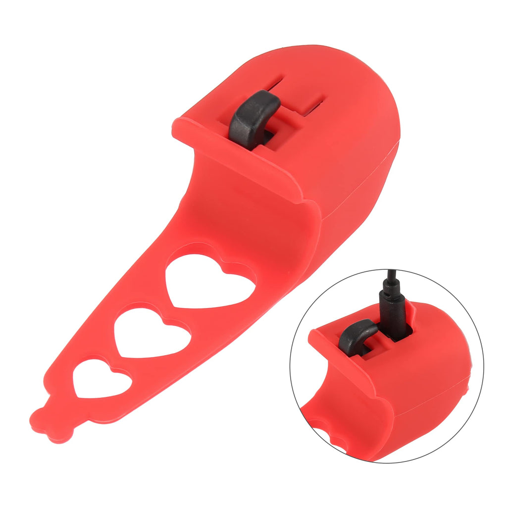 X AUTOHAUX Electric Bike Bell Cycling Bells Horn Loud Bicycle Horns Silicone for Mountain Bike Road Bike Rechargeable Red