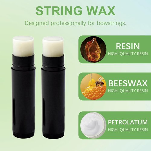 Archery Bow String Wax Waterproof Protective Crossbow Rail Lube Crossbow String Wax Recurve Compound Bow Wax to Reduce Friction Prevent Fraying for Outdoor