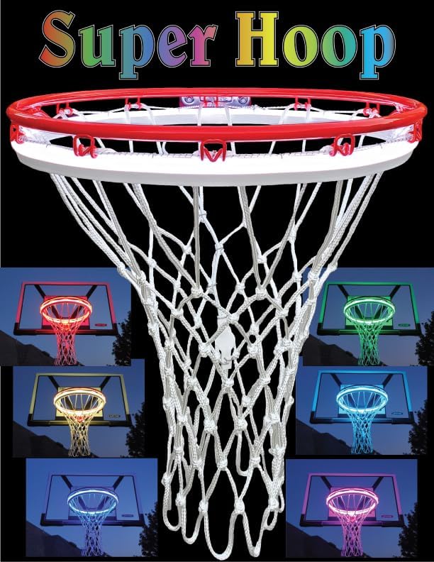 Super Hoop 2.1 Basketball Hoop Light - Interactive Shot & Rebound Sensing Neon LED System