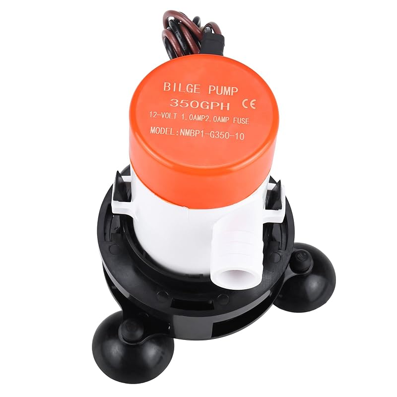 12V 350GPH Livewell Aerator Pump for Boats – Portable Aquarium/Bait Well