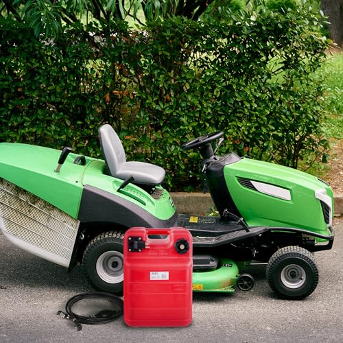BISupply 6 Gallon Portable Marine Gas Tank with Fill Hose for Small Engines