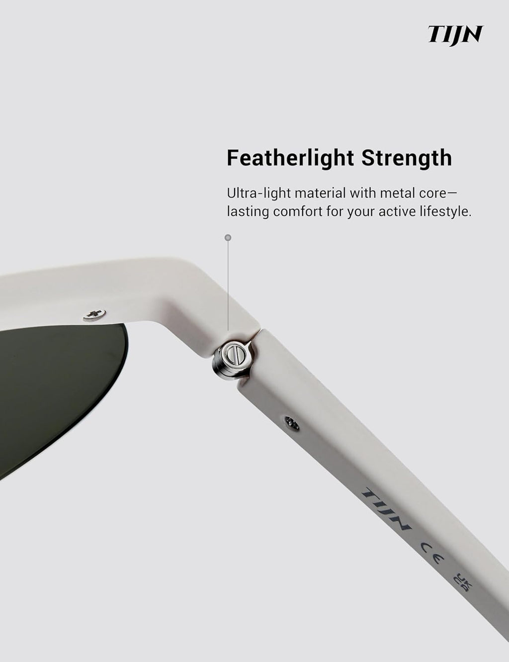 TIJN Anti-Slip Sport Sunglasses - UV400 Protection for Men & Women | Ideal for Running, Cycling, Fishing
