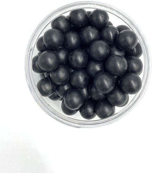 Rubber Balls in 43 Caliber 100 pcs Hard Rubber Balls Paintballs Reballs Resuable Projectiles Powerballs for Self Home Defense Pistols and Training in .43 Cal.