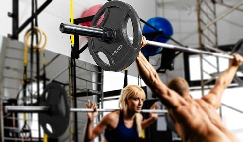 Clout Fitness Olympic Barbell Clamps - Quick Release Locking Weight Clips for 2-Inch Barbells