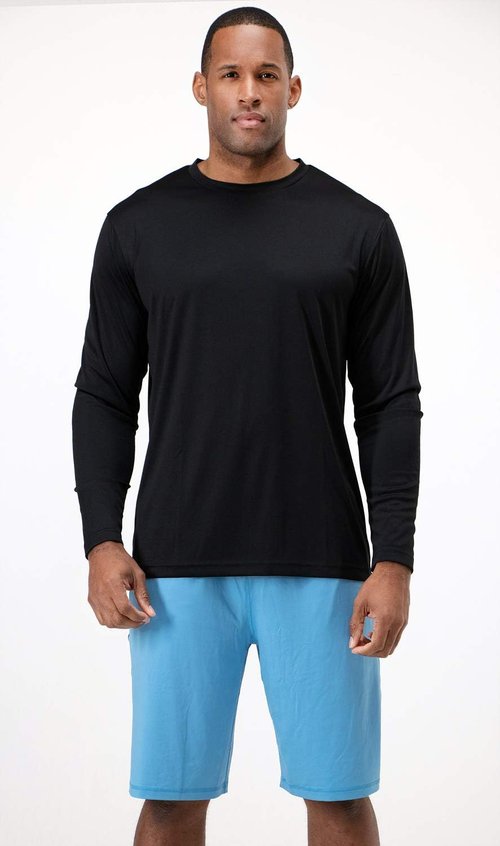 DEVOPS Men's Sun Protection Shirts - UV SPF 50+ Long Sleeve Rash Guard | Quick-Dry Fishing & Running T-Shirts